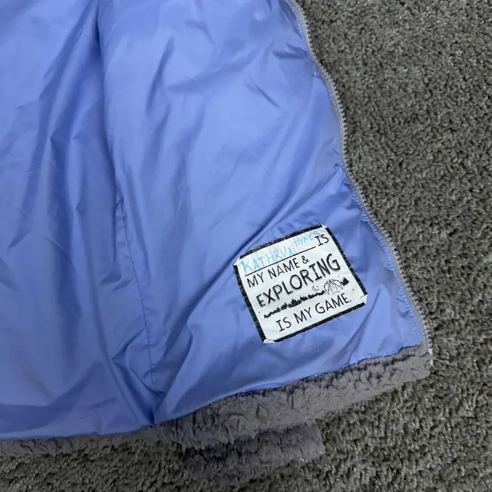 The North Face Jacket Girls Medium 10/12 Gray High Pile Fleece Full Zip